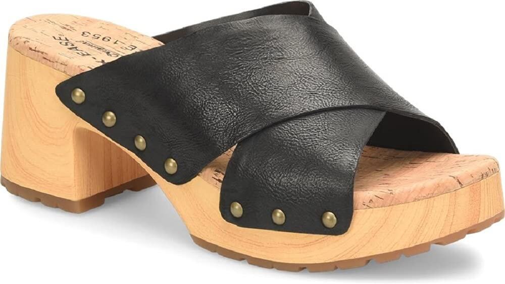 Kork-Ease Womens Sandal Platform Tatum Heel Leather Black Size 10 M
